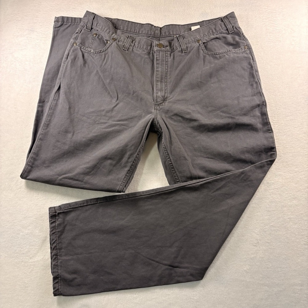 Bills Khakis Canvas 5 Pocket Pants 40x30 Gray Made in USA Straight Workwear